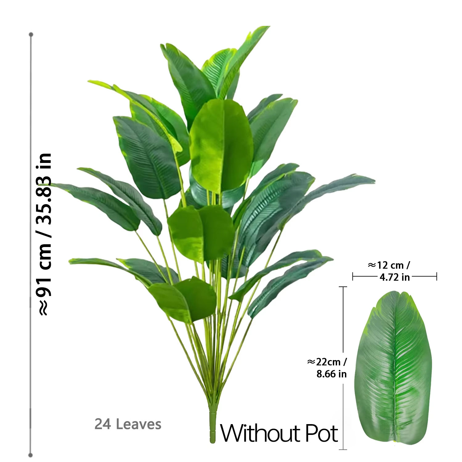 67-112cm 인조 식물 대형 열대 야자수 가짜 바나 - Ficus Lyrata Tree 리뷰 및 가격